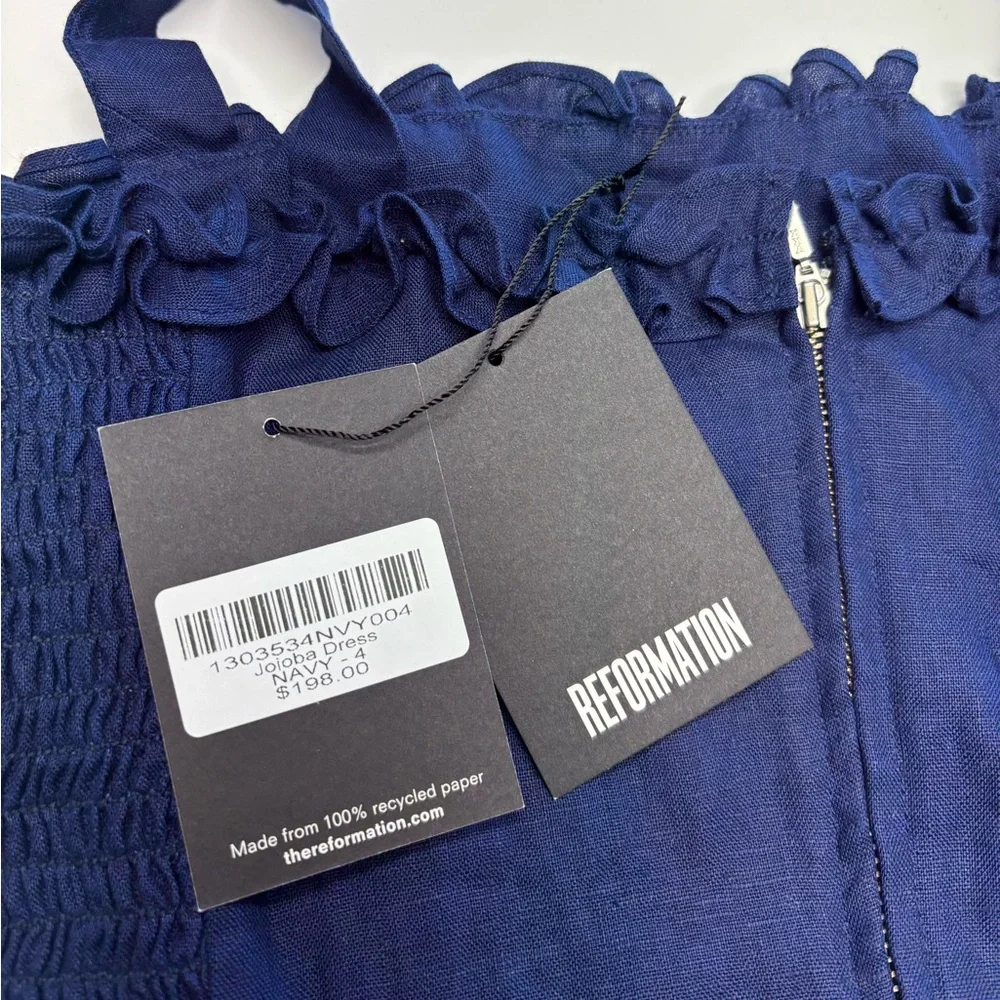 Reformationn Navy Blue Mini Dress size 4 - Picture 7 of 7